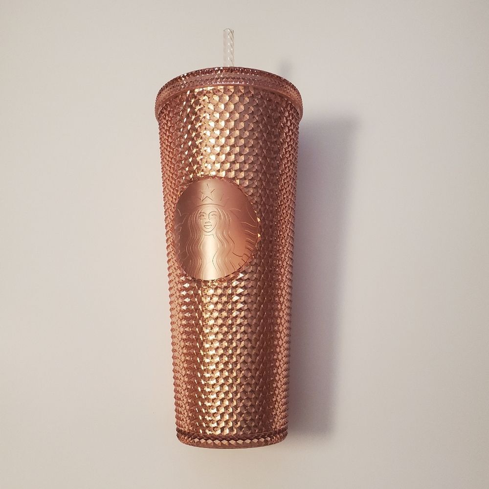 Rare 2019 OG Starbucks Rose Gold studded Tumbler